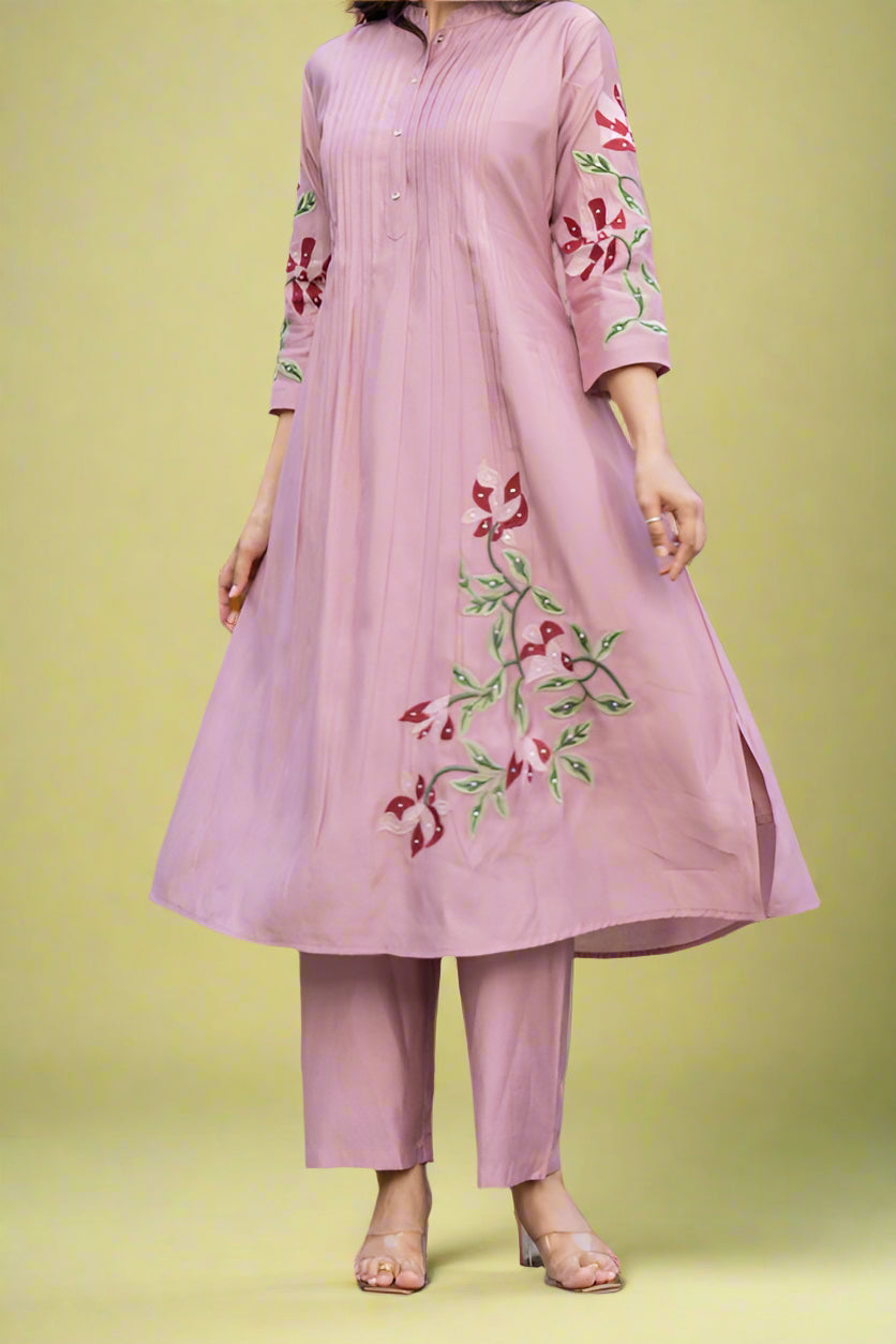 Dazzling Diva-  Embroidered kurti set