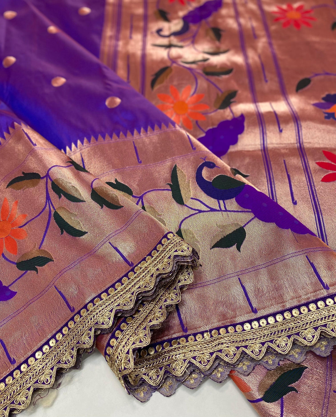 Creation With Banarasi Paithani Silk Saree