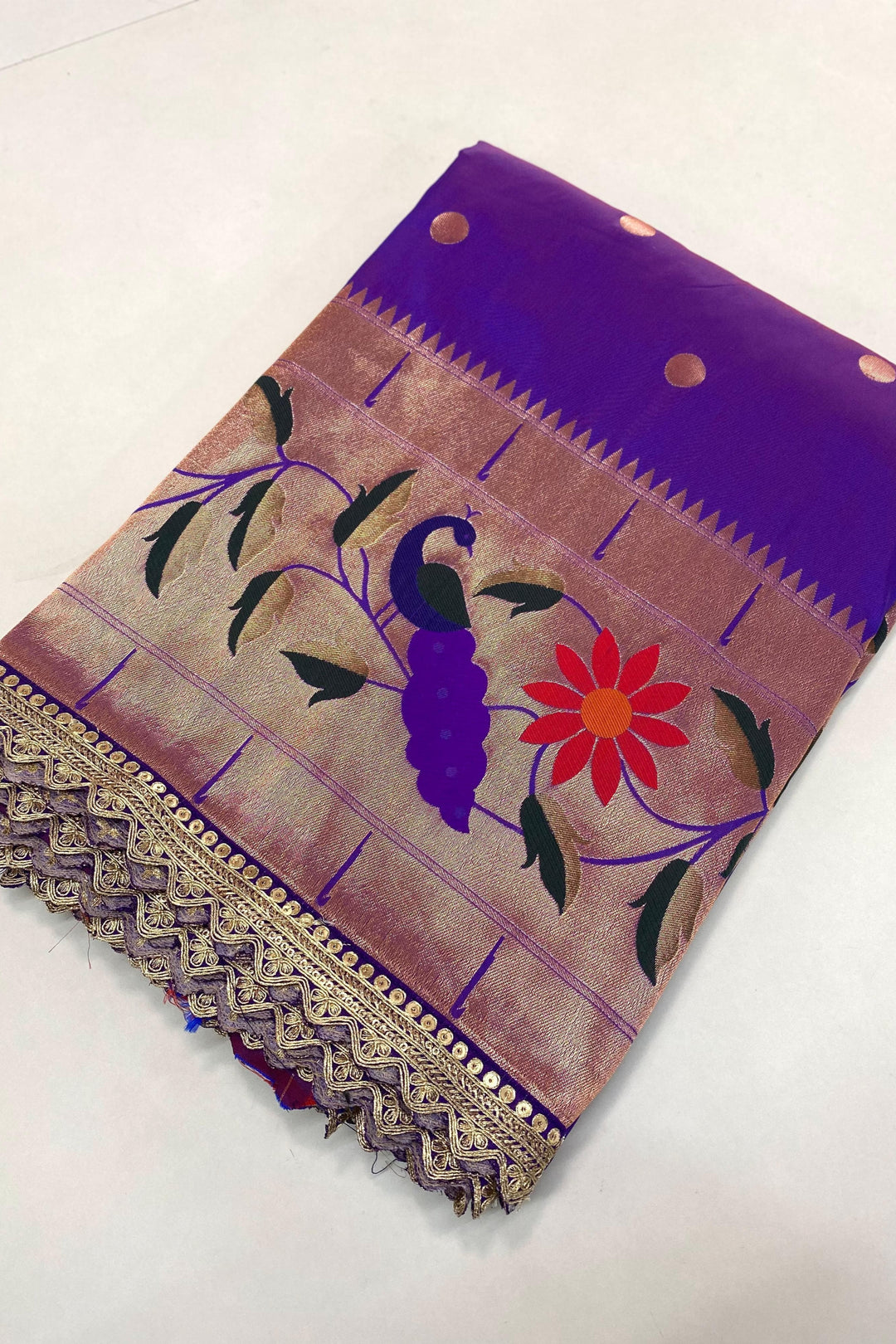 Creation With Banarasi Paithani Silk Saree