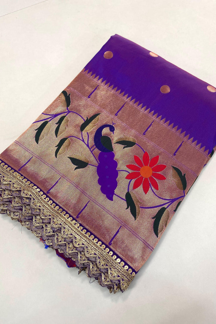 Creation With Banarasi Paithani Silk Saree