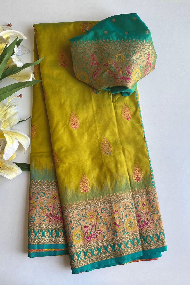 Sunset Secretes Paithani Silk Saree