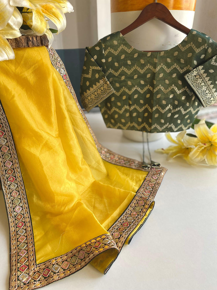 New Horizon Tissue Silk Yellow Saree