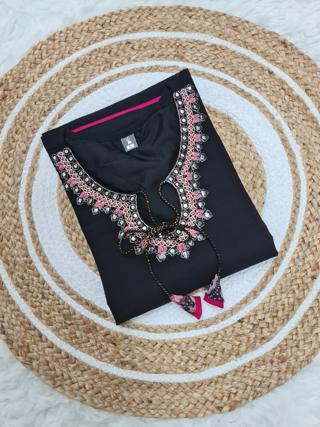 Allure In The Silence Chanderi Kurti Set