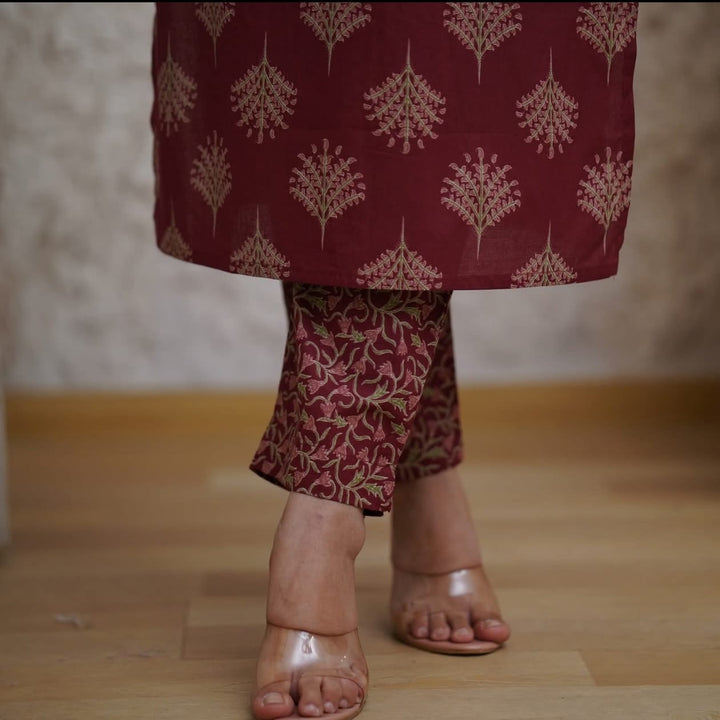 Dressed In Mood Cotton Kurti Set