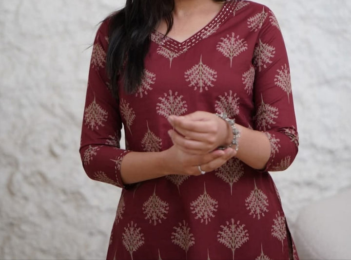 Dressed In Mood Cotton Kurti Set