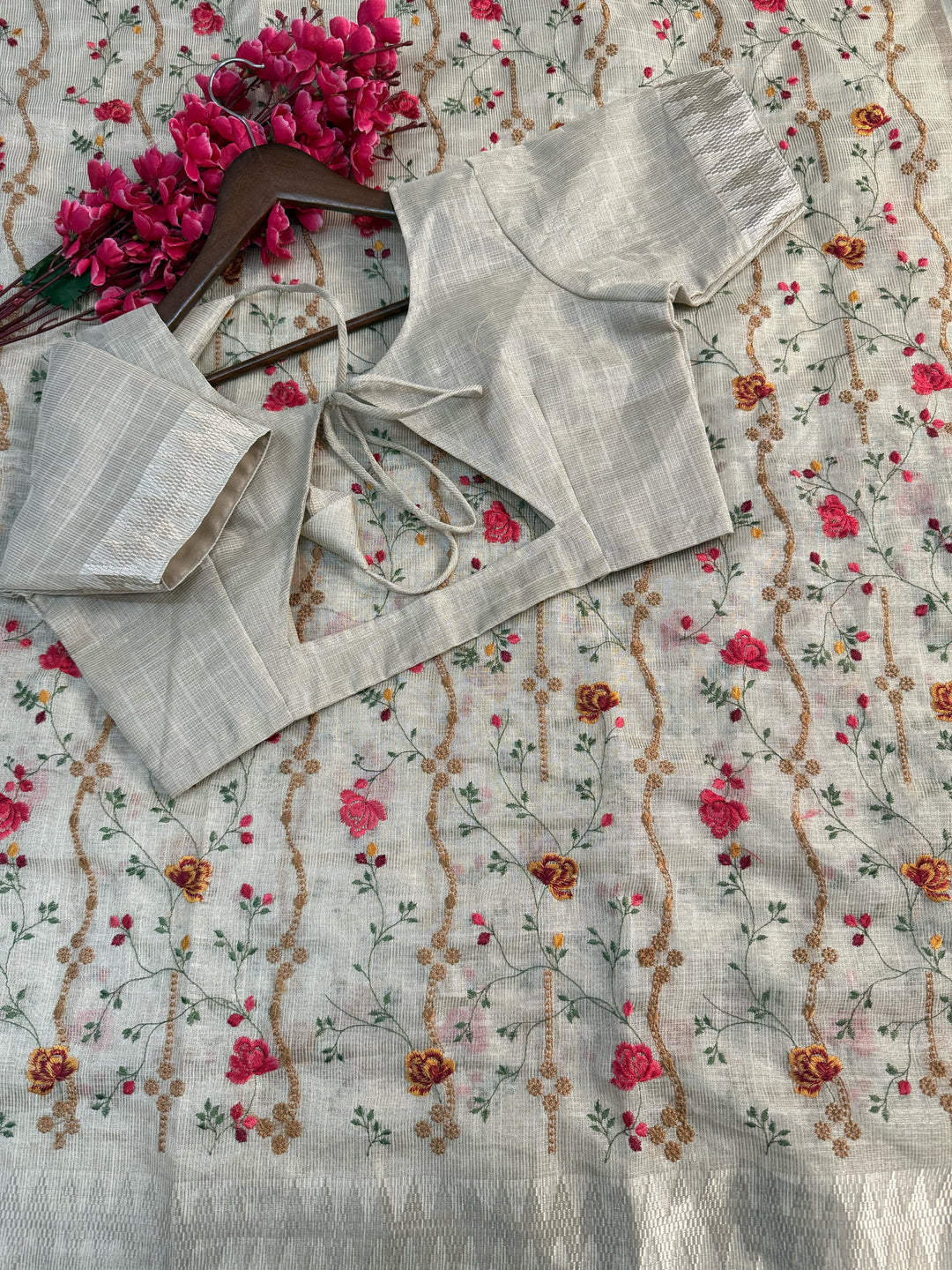 Vertical Thrills Banarasi Tissue Silk Saree