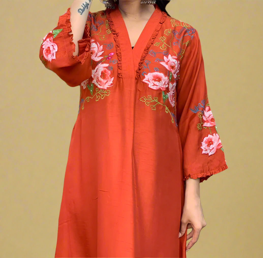 Stolen Heart Cotton Kurti Set