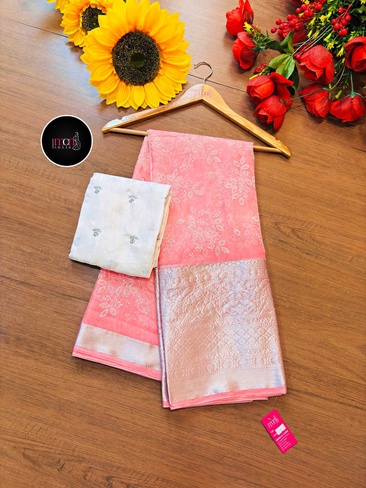 Arohi - Kanjivaram Style Organza Saree