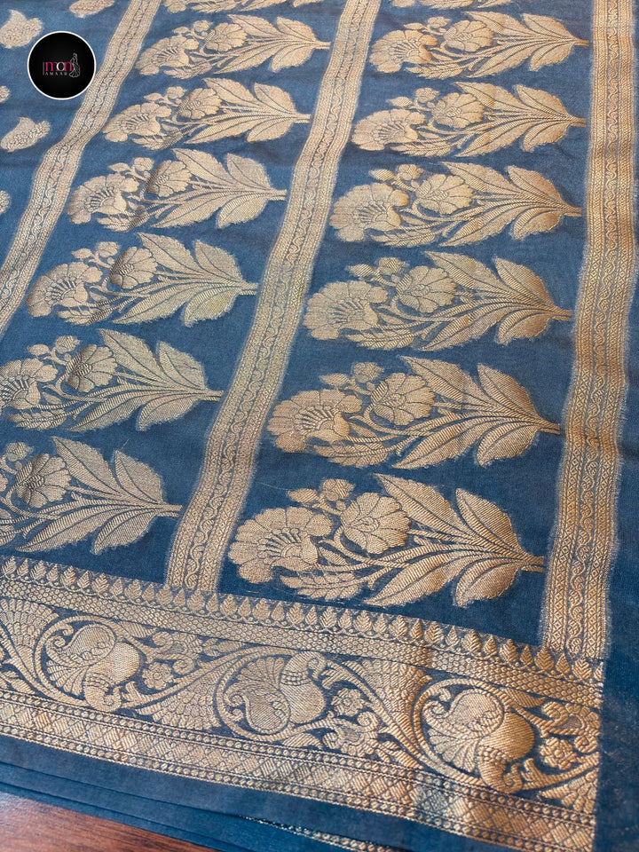 Zari Love-Semi Georgette Banarsi Saree