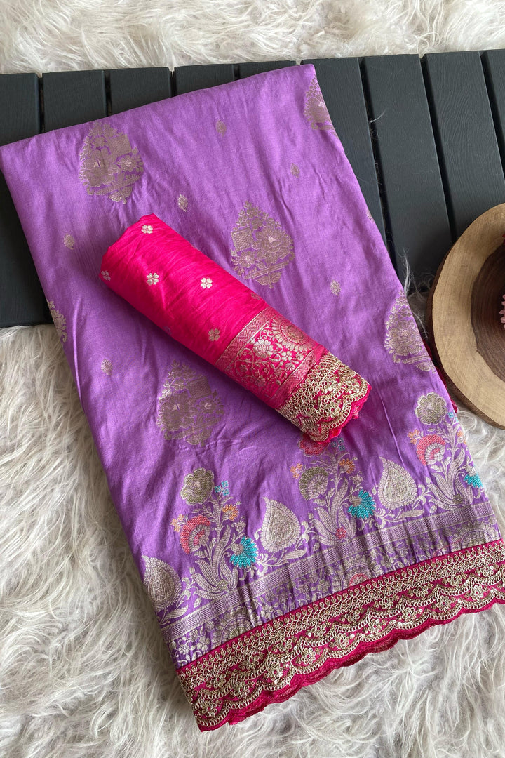 Little Highlights Banarasi Dola Silk Saree
