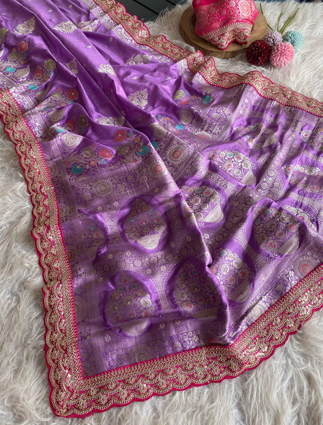 Little Highlights Banarasi Dola Silk Saree