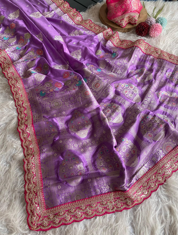 Little Highlights Banarasi Dola Silk Saree