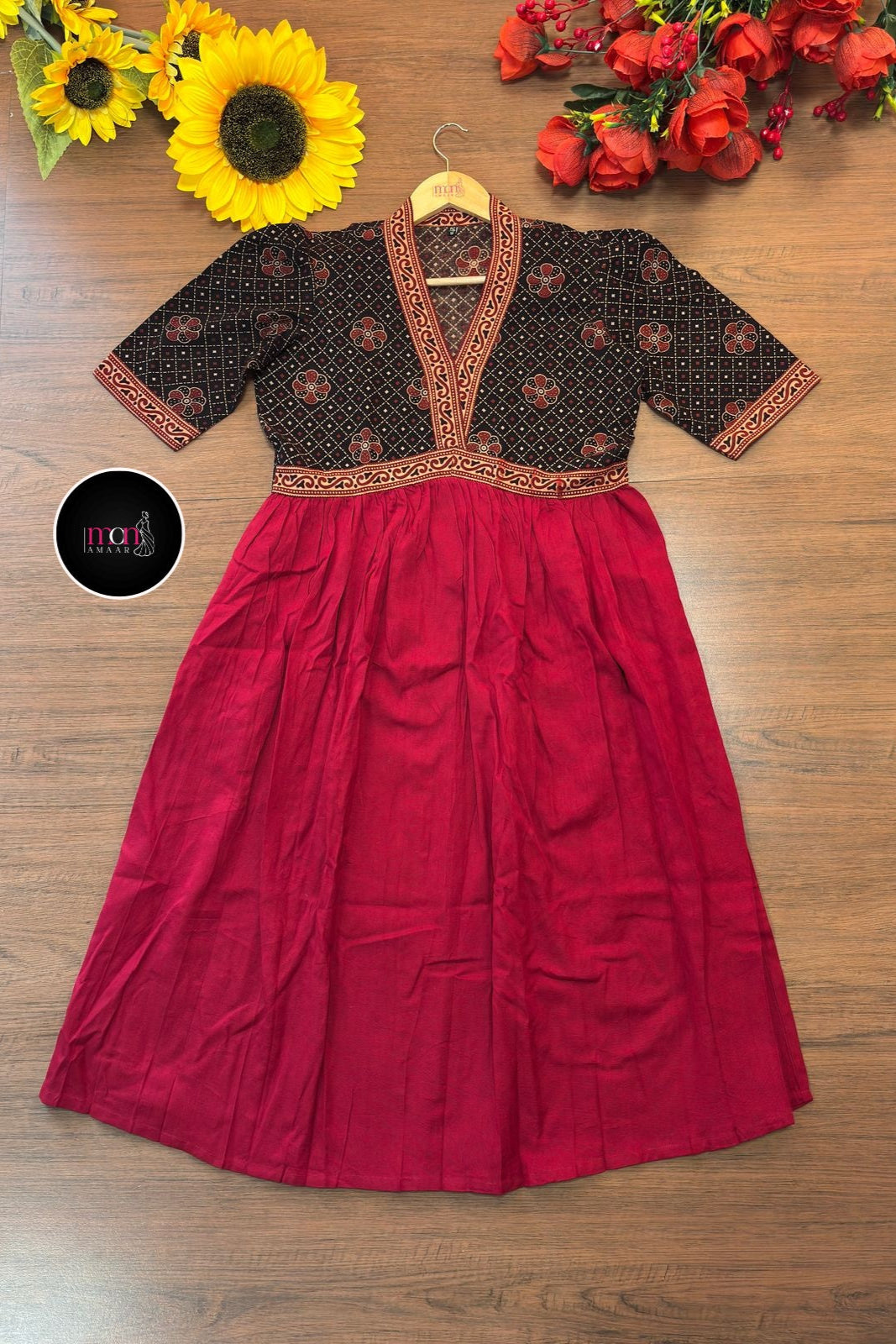 Kalpanik Ajrakh-Alia Cut Sustainable Handloom Dress