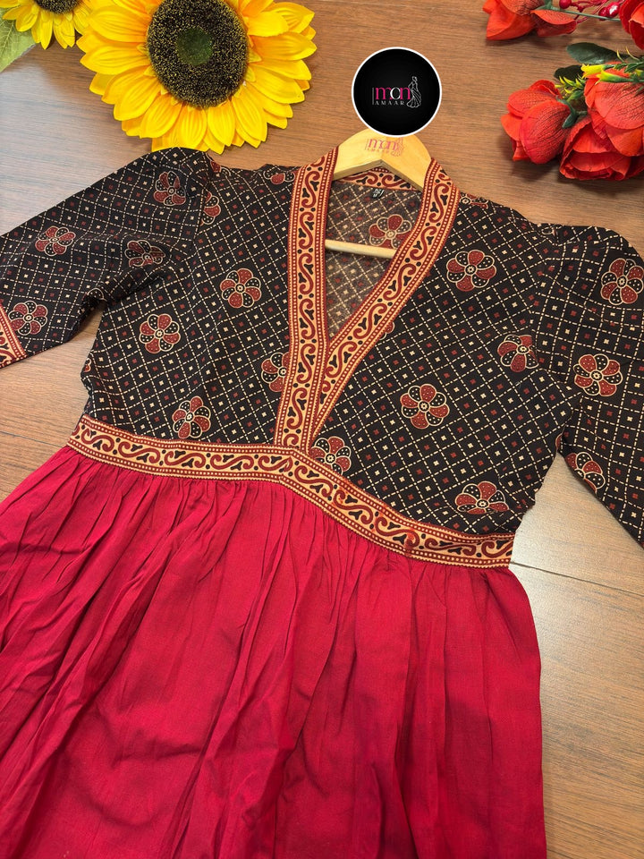 Kalpanik Ajrakh-Alia Cut Sustainable Handloom Dress