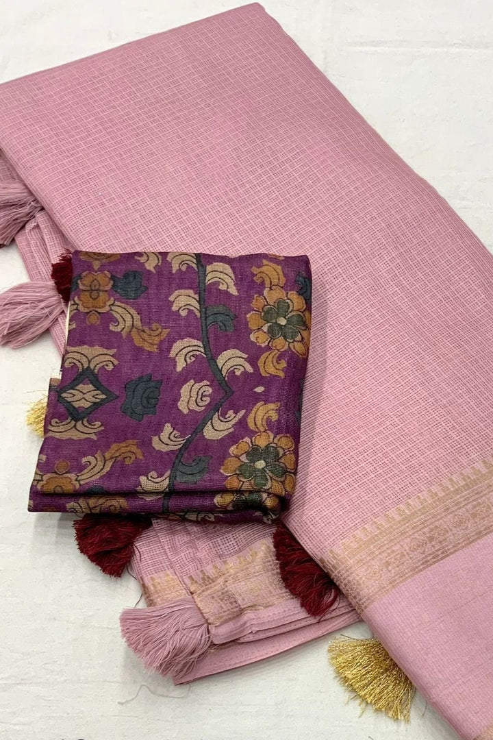 Color Capture Kota Pink Silk Saree