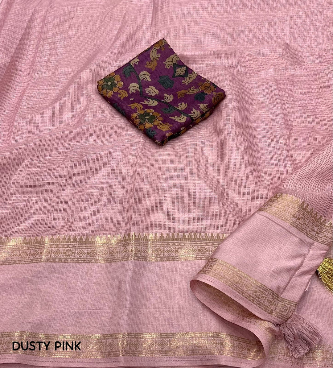 Color Capture Kota Pink Silk Saree