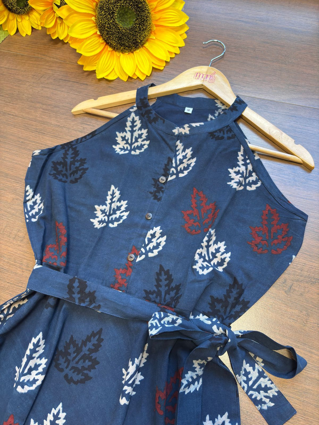 Halter Neck Sustainable Long Handloom Dress