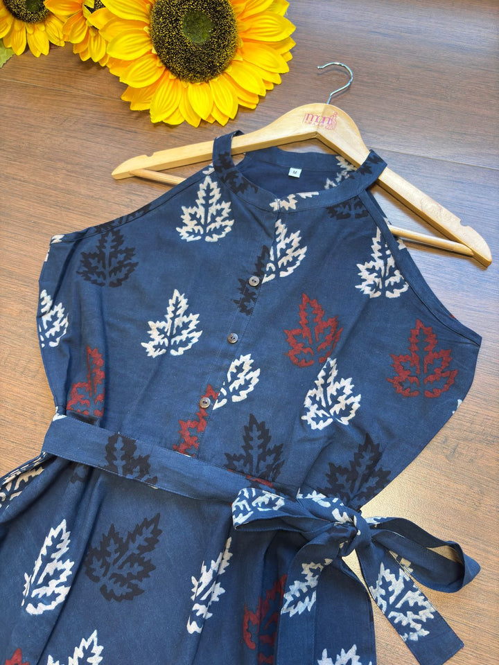 Halter Neck Sustainable Long Handloom Dress