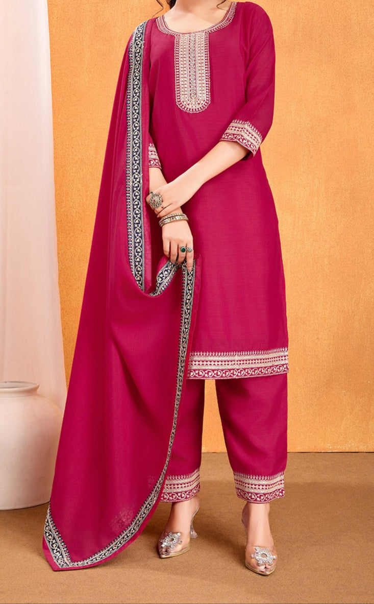 Boogying With Dusk Silk Kurti Set
