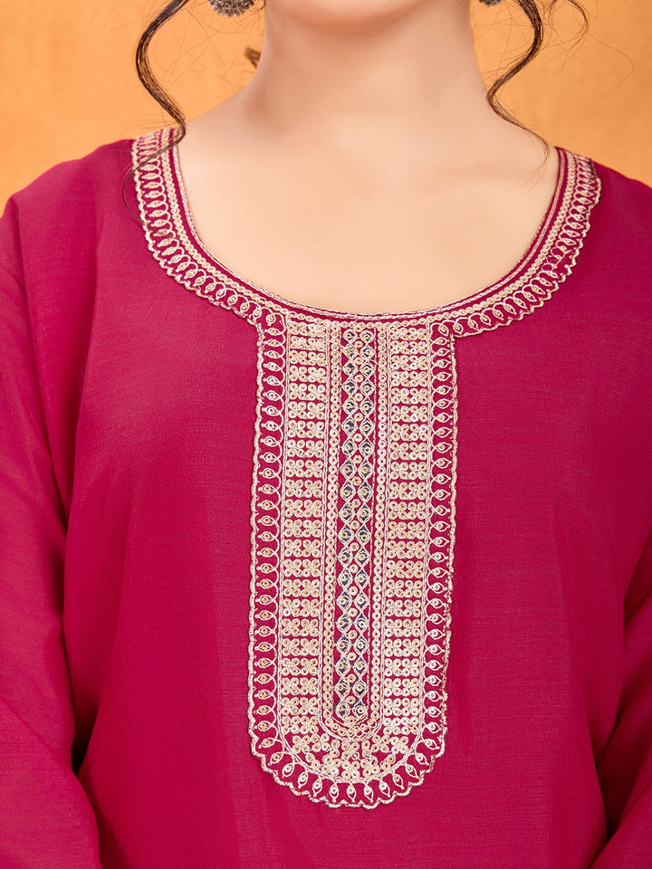 Boogying With Dusk Silk Kurti Set