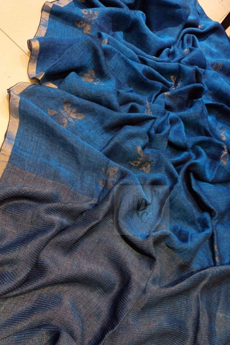 Troyee Linen Jamdani Saree
