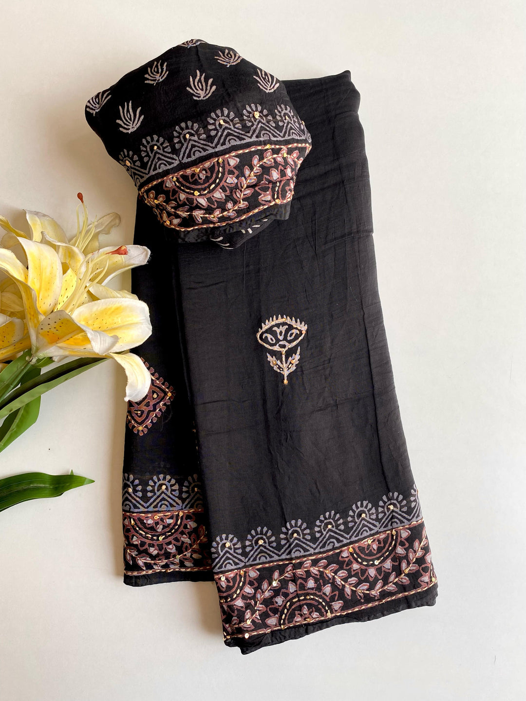 Black Look Cotton Saree