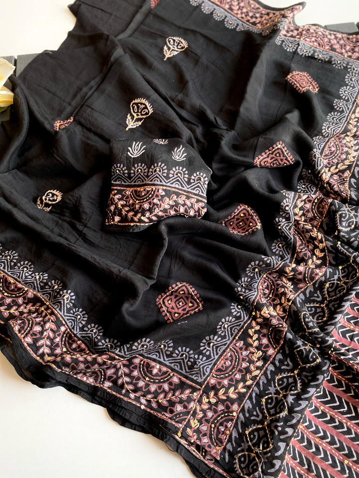 Black Look Cotton Saree
