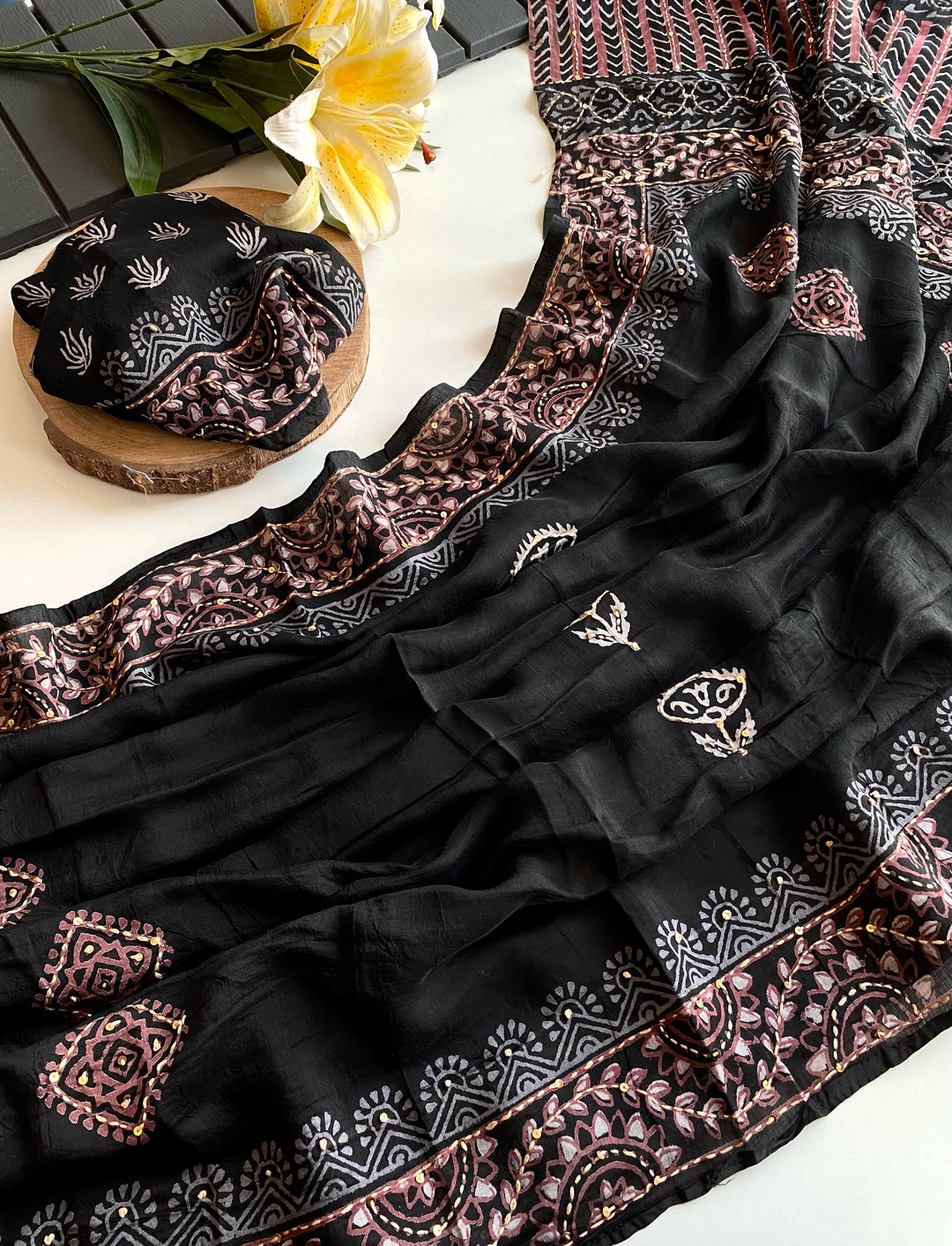 Black Look Cotton Saree