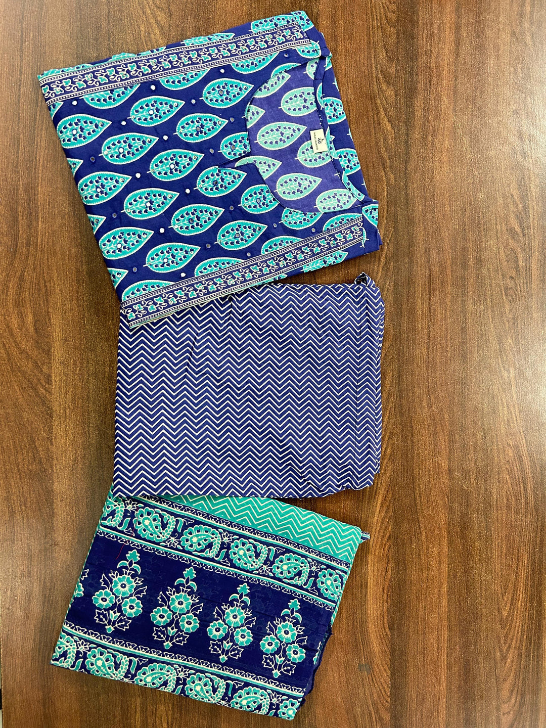 Ajrakh Print Cotton Kurti Set