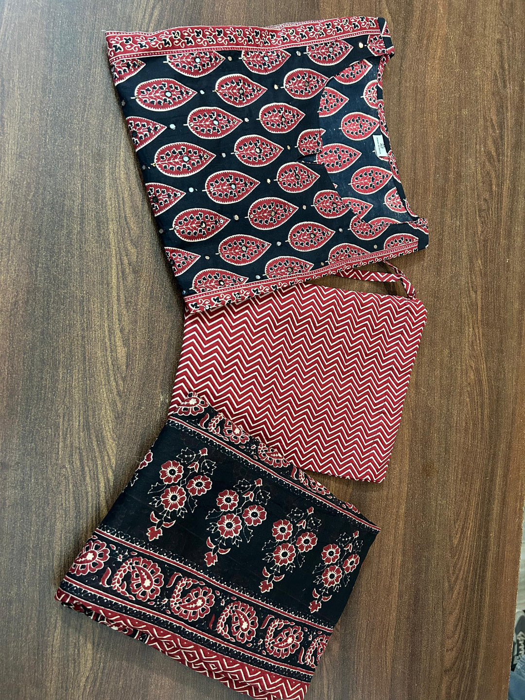 Ajrakh Print Cotton Kurti Set