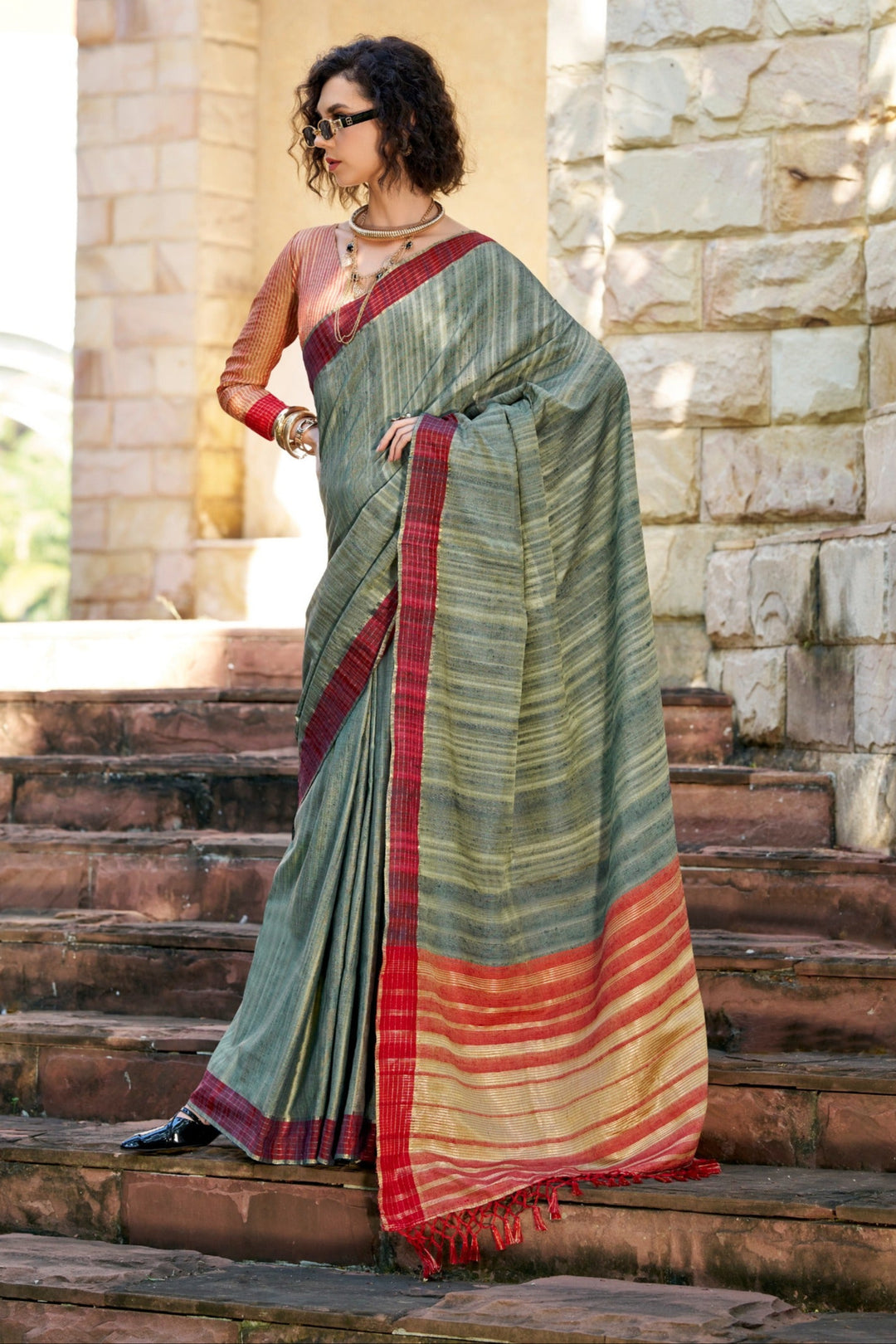 Always Fashionable Fancy katan Silk Saree