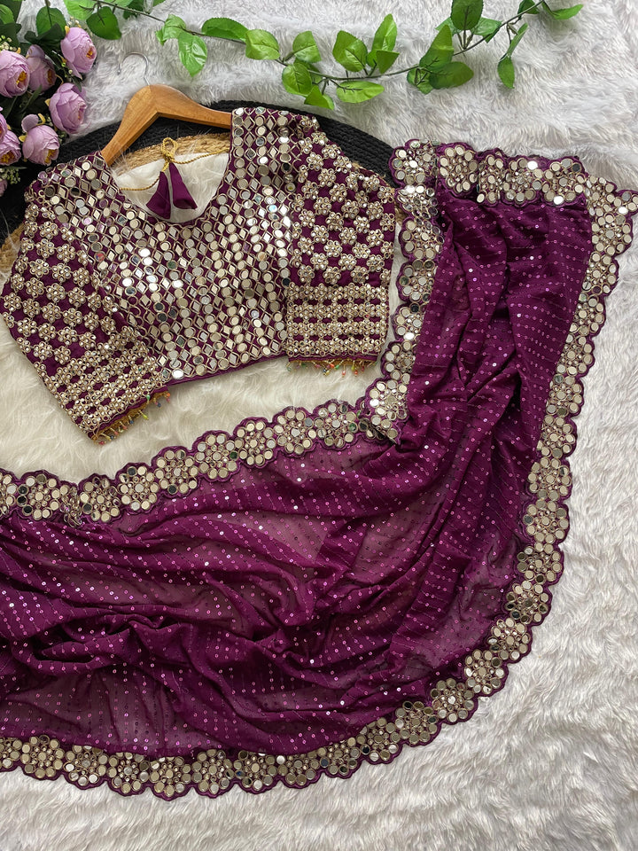 Minimalist Magic Georgette Silk Saree