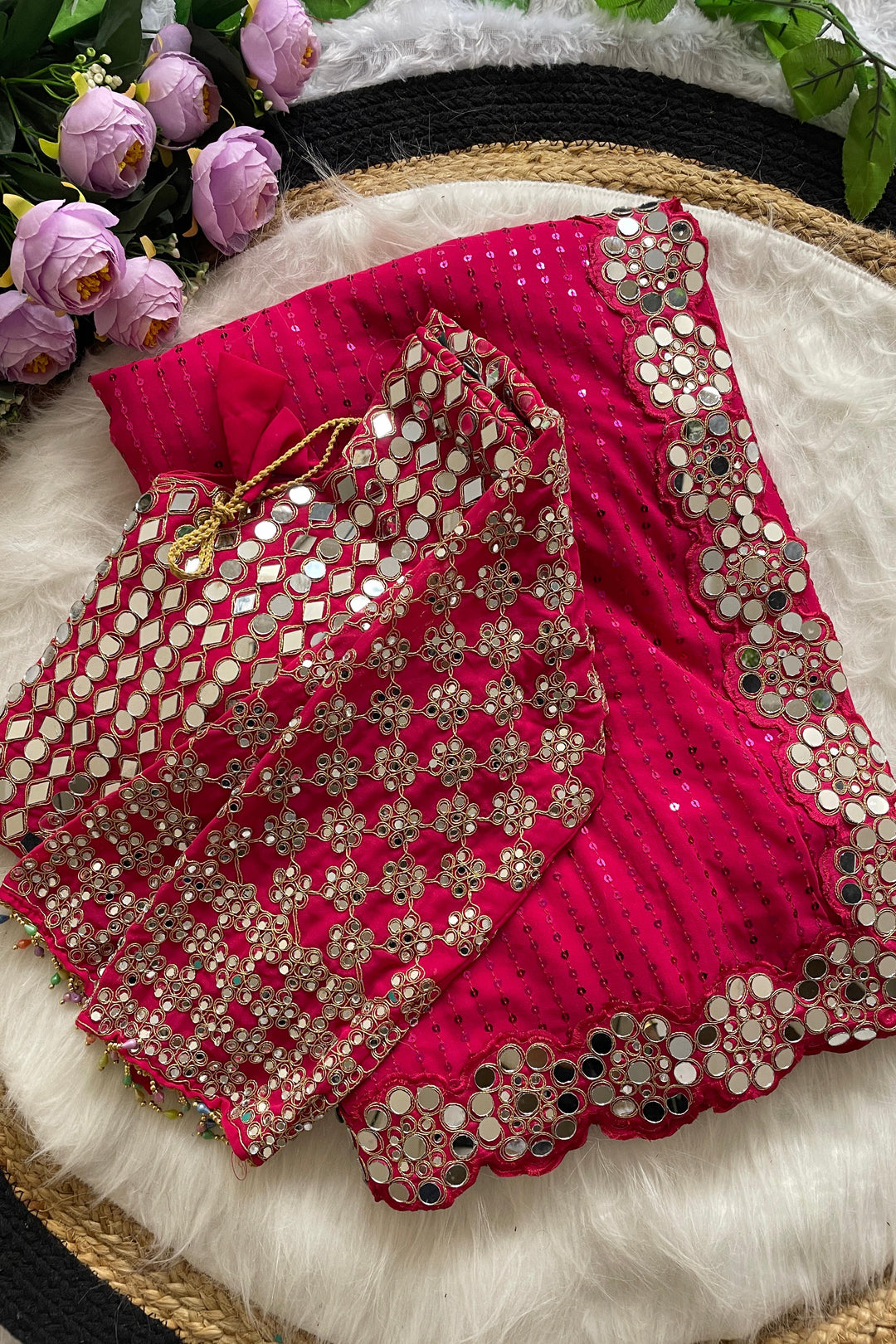 Minimalist Magic Georgette Silk Saree