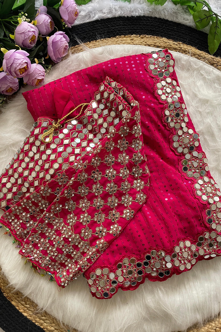 Minimalist Magic Georgette Silk Saree