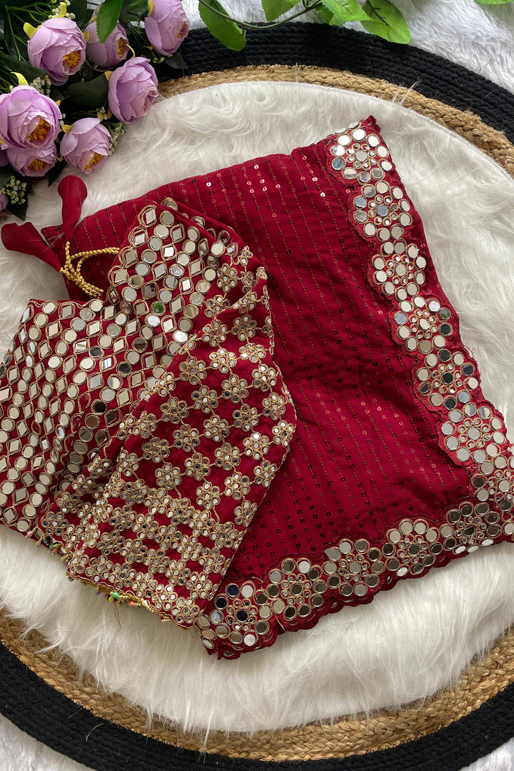 Minimalist Magic Georgette Silk Saree