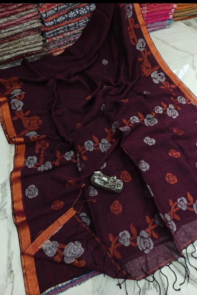 Aarambh linen Banarasi Saree
