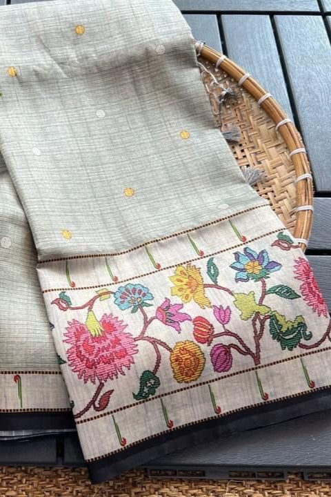 She's Iconic Tussar Silk Saree