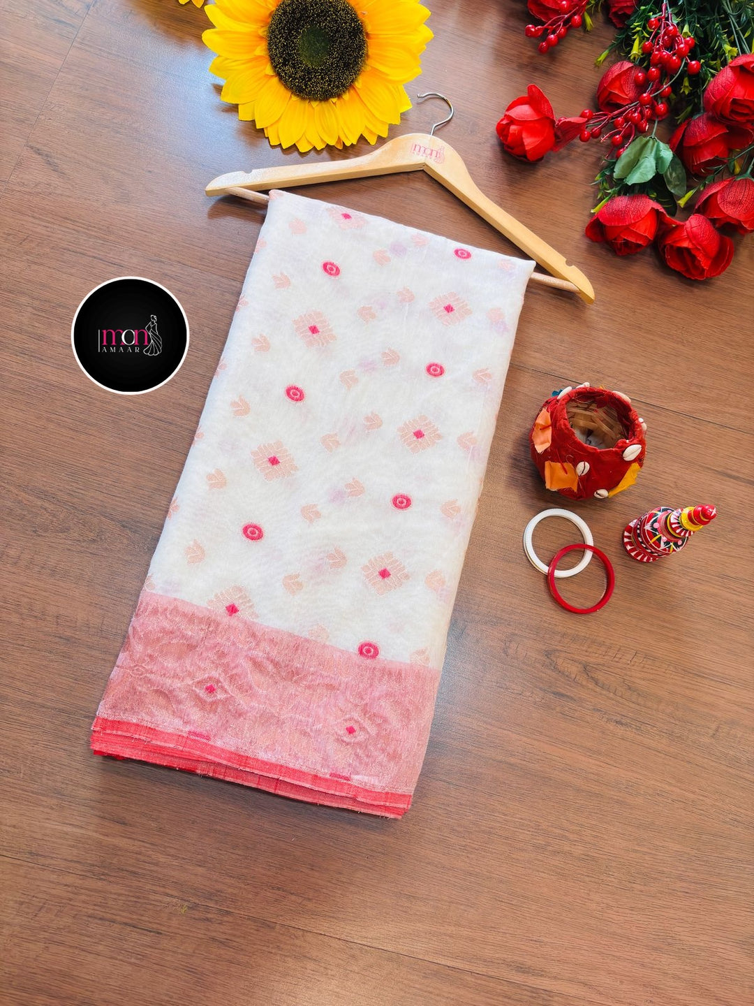 Bibhuti Dhakai Jamdani Saree