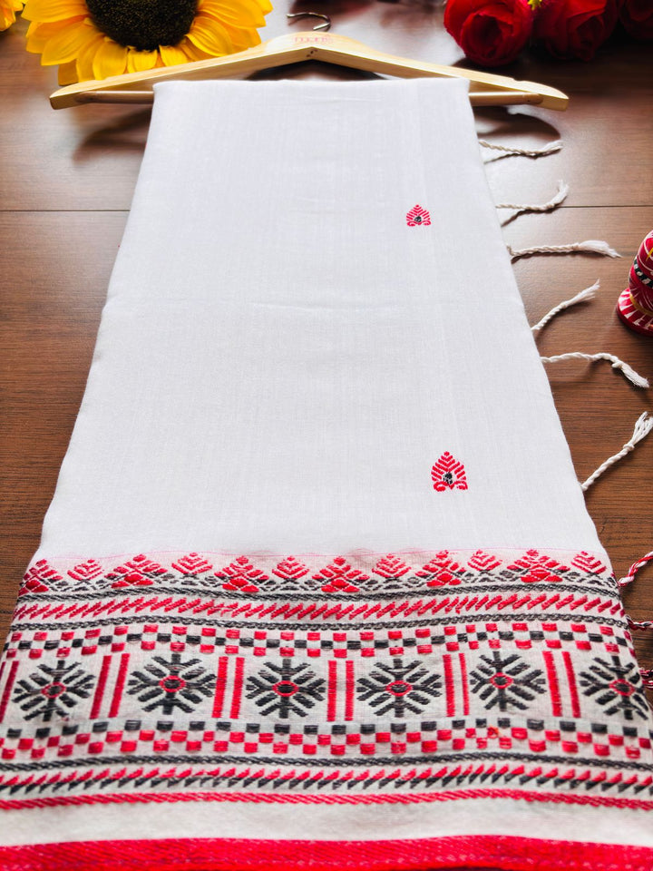 Assam Khadi Jamdani Cotton Saree