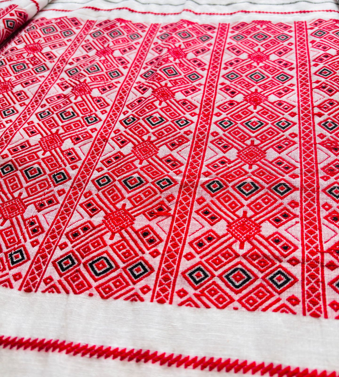 Assam Khadi Jamdani Cotton Saree