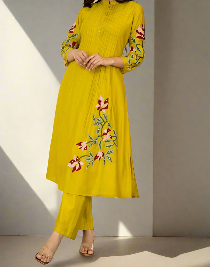 Dazzling Diva-  Embroidered kurti set