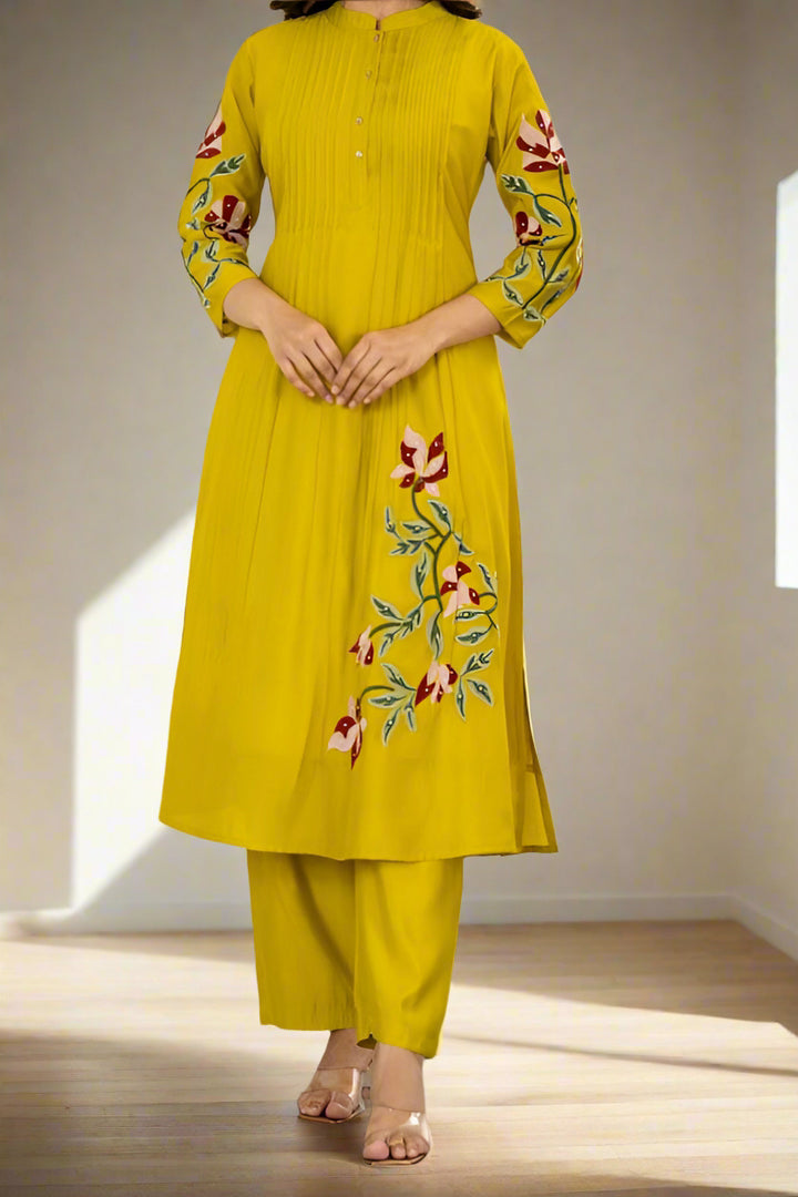 Dazzling Diva-  Embroidered kurti set