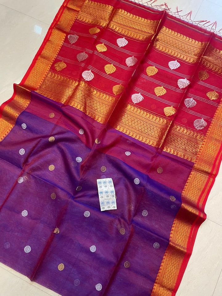 Sreeja Tant Muslin Jamdani Saree