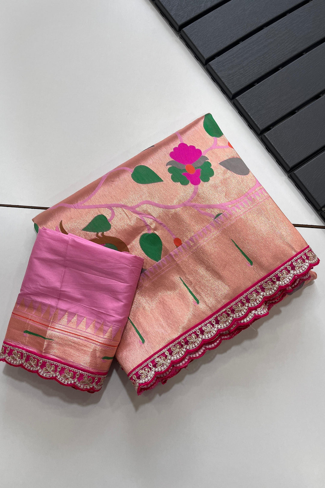 Heart In The Stars Banarasi Paithani Silk Saree