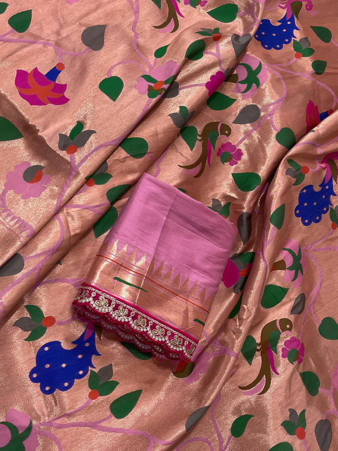 Heart In The Stars Banarasi Paithani Silk Saree