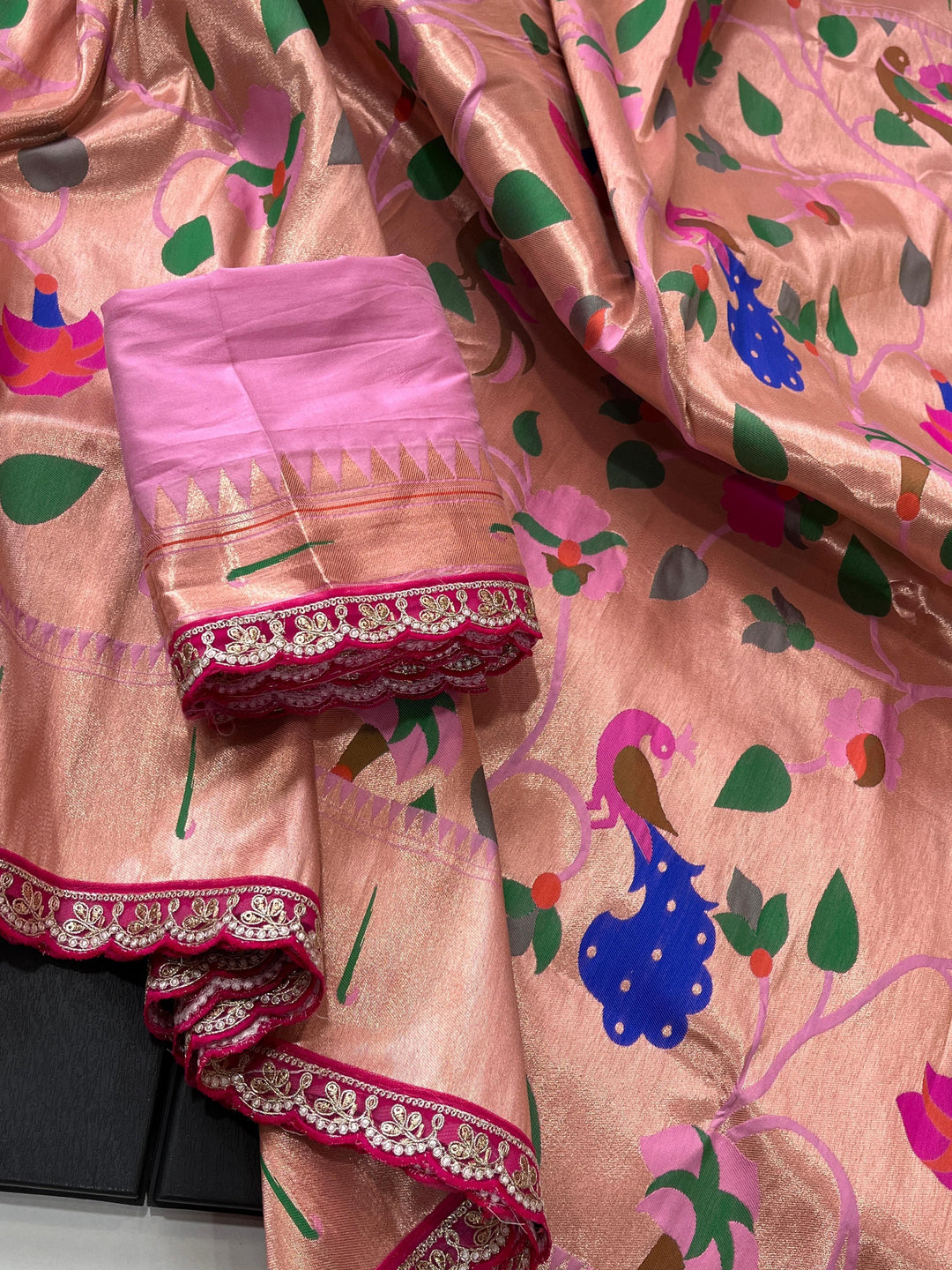 Heart In The Stars Banarasi Paithani Silk Saree