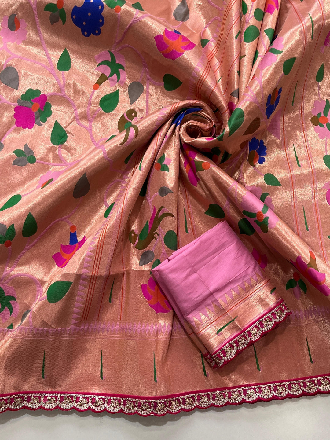 Heart In The Stars Banarasi Paithani Silk Saree