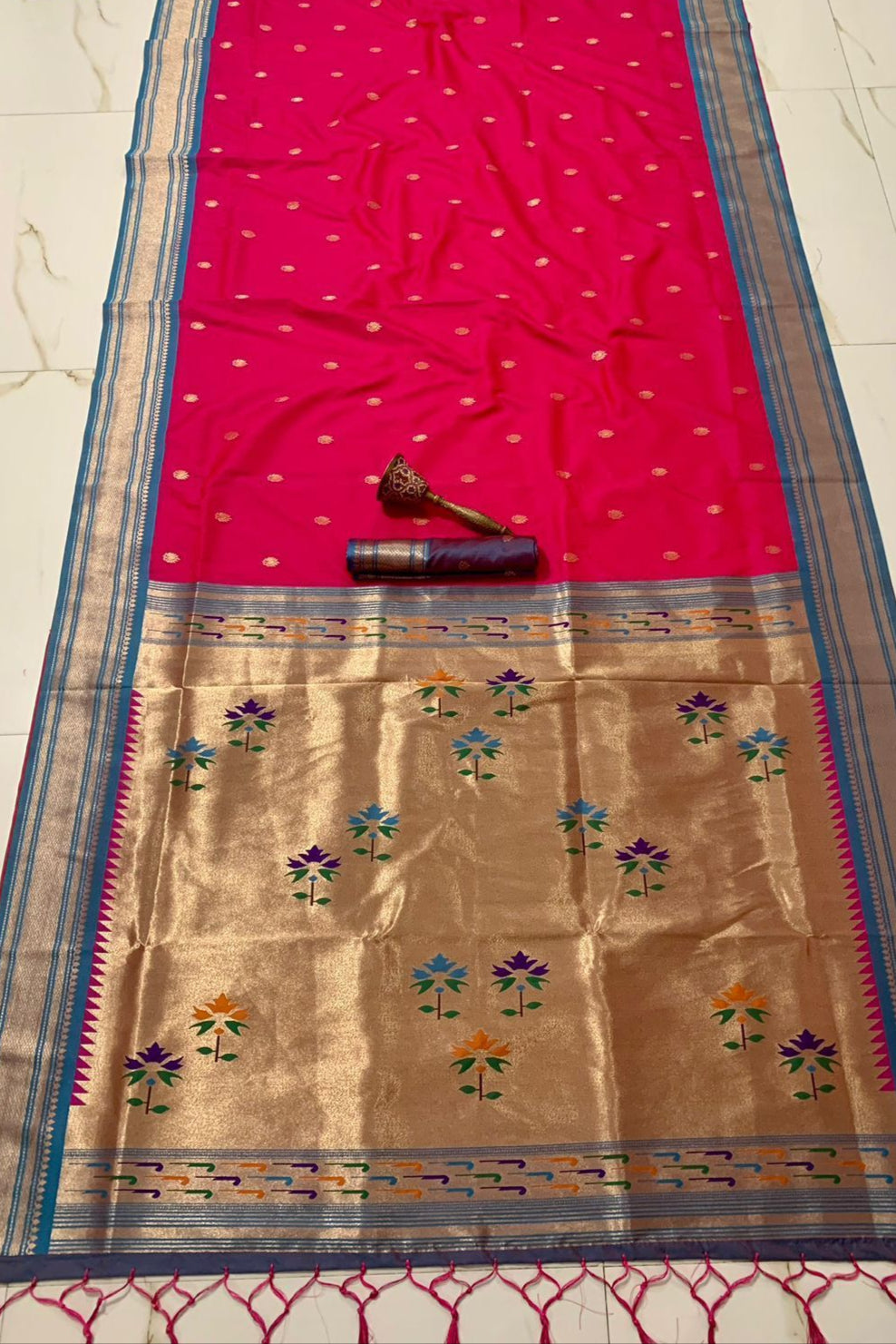 Beauty In The Ordinary Kanjivarum Paithani Rani Pink Silk Saree