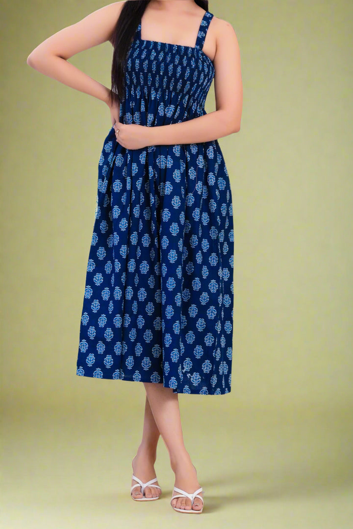 Blue Star Cotton Dress