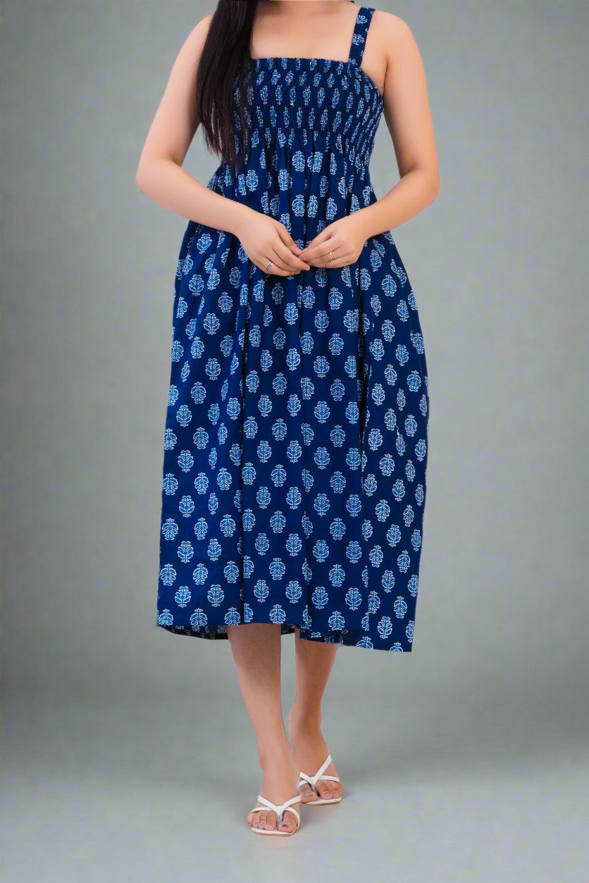 Blue Star Cotton Dress